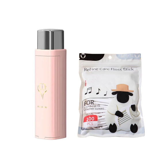 Bärbar tandtrådsdispenser