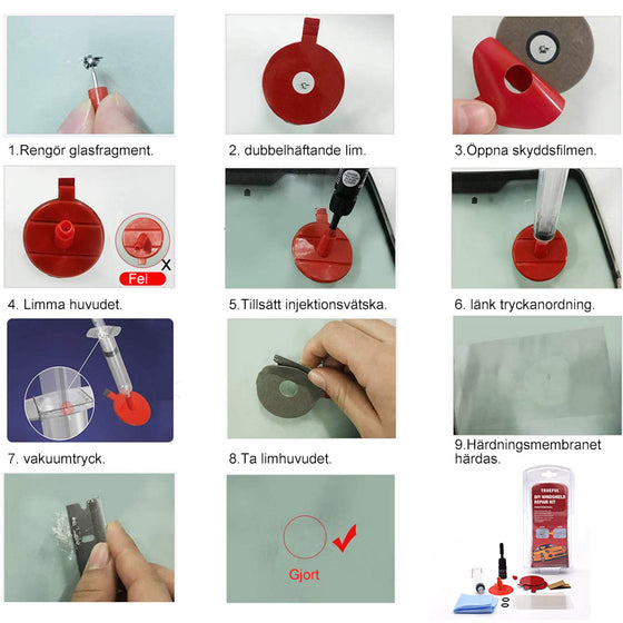 Reparationsmedel för bilglas