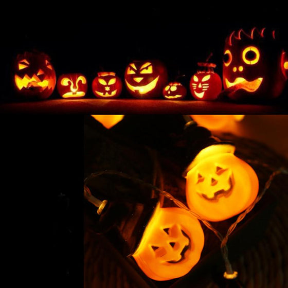 Halloween Pumpa Strängljus med Häxmössor