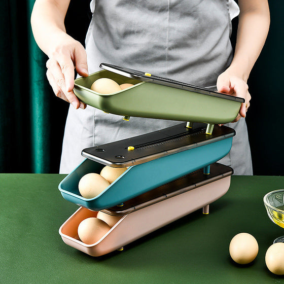 Säker glidbar äggförvaringslåda
