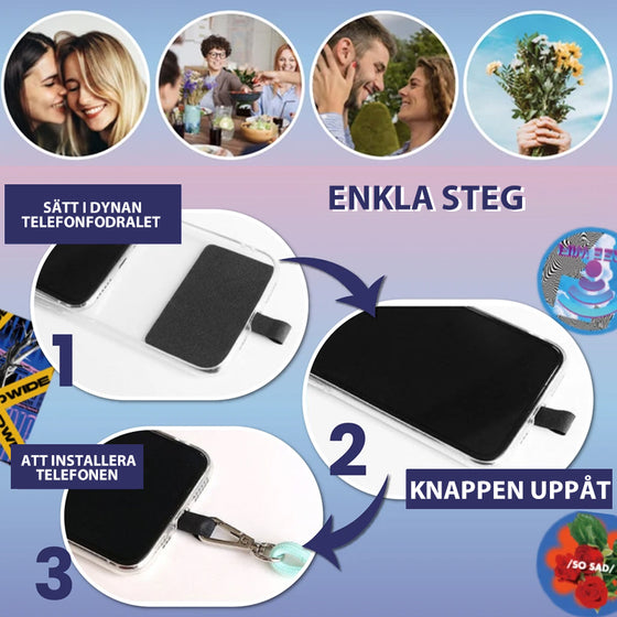 Universell löstagbar telefonrem