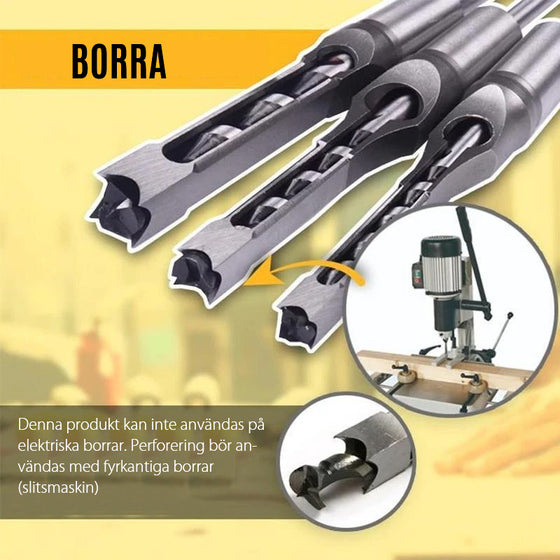 Fyrkantig trämejsel