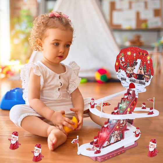 Elektrisk jultomterutschbana leksak