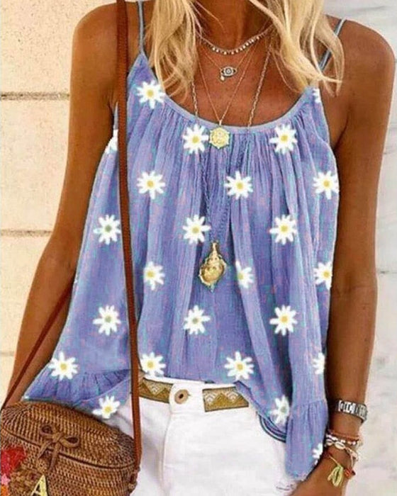 Blommönster Cami Top