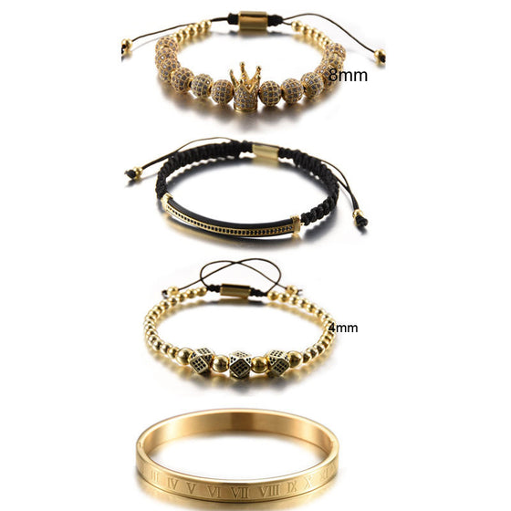 Armband i Fyra Delar av en Kronkombination av Zirkon