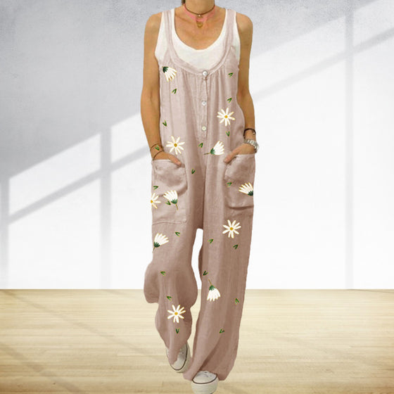 Jumpsuit med blommönster