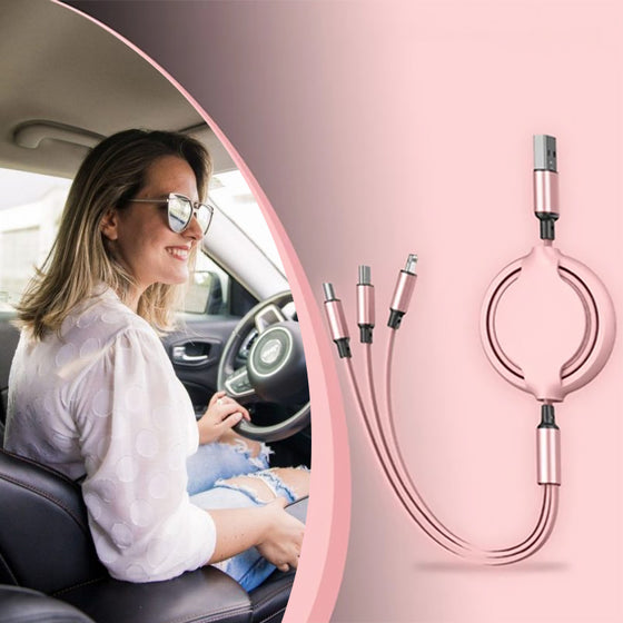 3 i 1 mobil laddningskabel