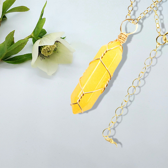 Hexagonal kristalltrådshänge