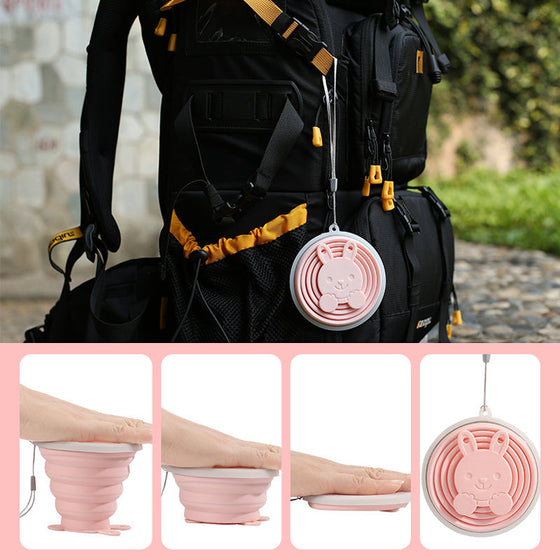 Silikonvikbara vattenkoppar med lock