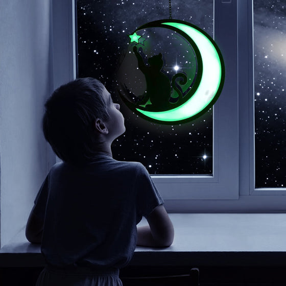 Månsvart kattdekorationer