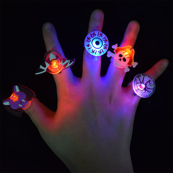 Halloween-glow ring och brosch