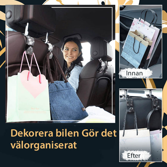 Multifunktionella krokar i baksätet