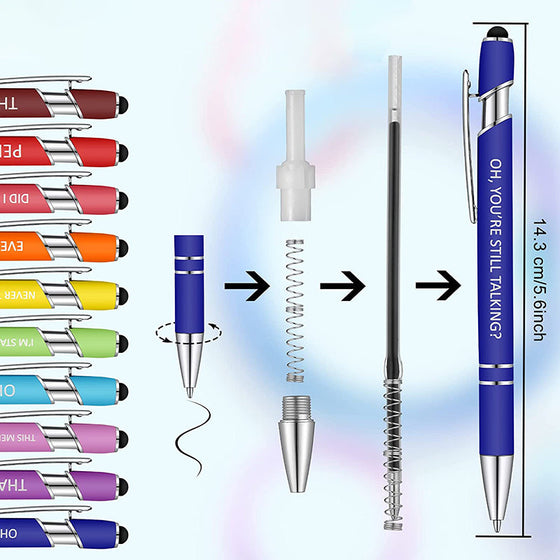 Roliga Kontorspennor (10 ST/Svart Bläck)