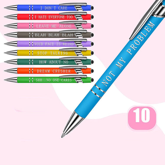 Roliga Kontorspennor (10 ST/Svart Bläck)