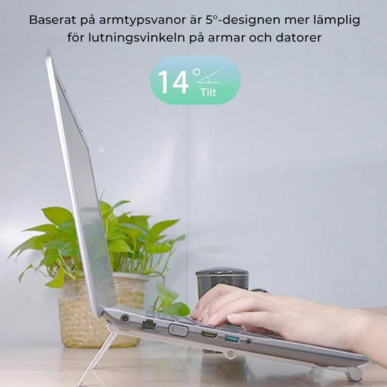 Bärbar hållare för surfplatta och telefon