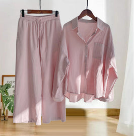 Vintage kostym i bomullslinne