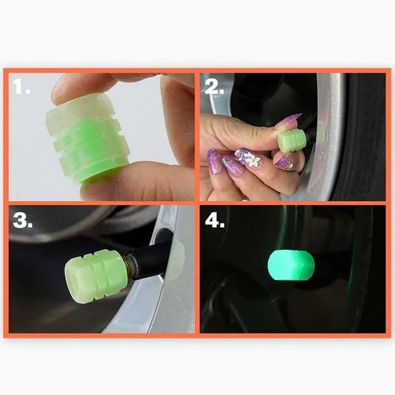 Universell fluorescerande däckventilkåpor