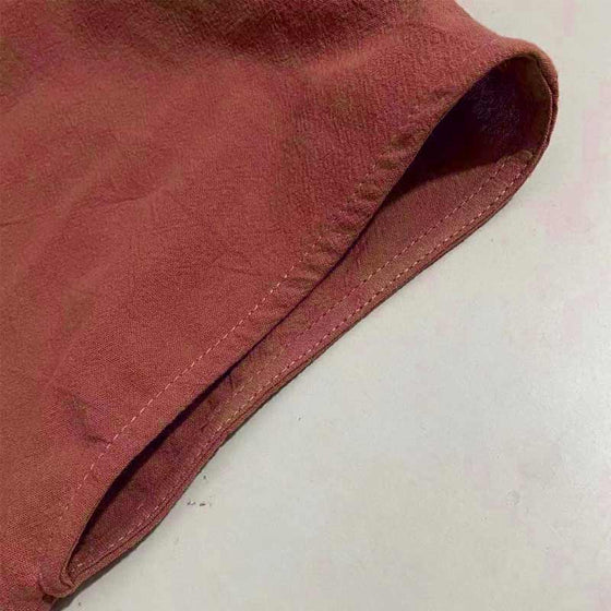 Enfärgad ärmlös lös linneklänning med ficka