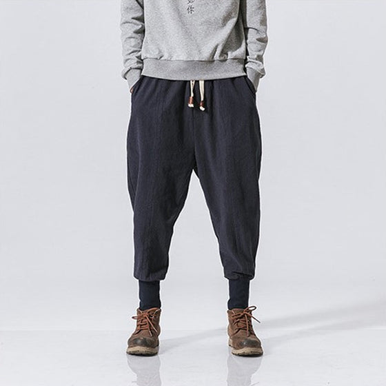 Mönstrade långa fritidsbyxor