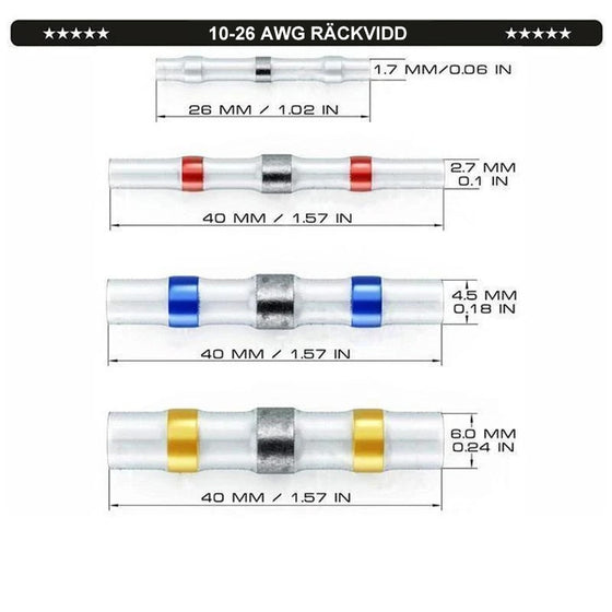 Vattentäta lödkabelkontakter