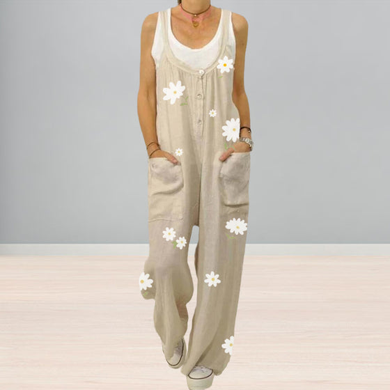 Jumpsuit med blommönster