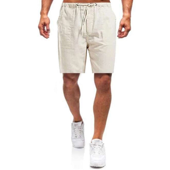 Casual shorts i linne för män