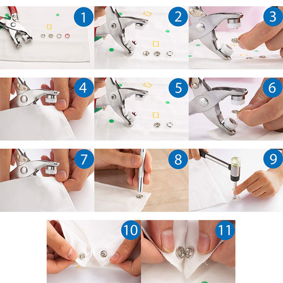 Metall Snäppknapp Set | Flera färger