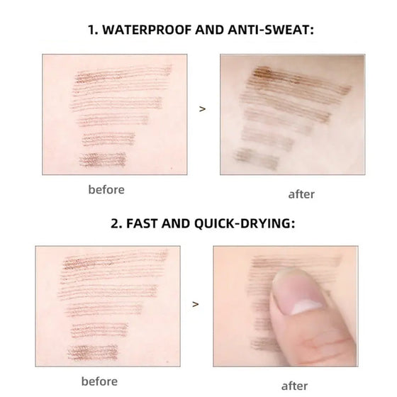 Mikro-gaffelspets vattentät ögonbrynspenna