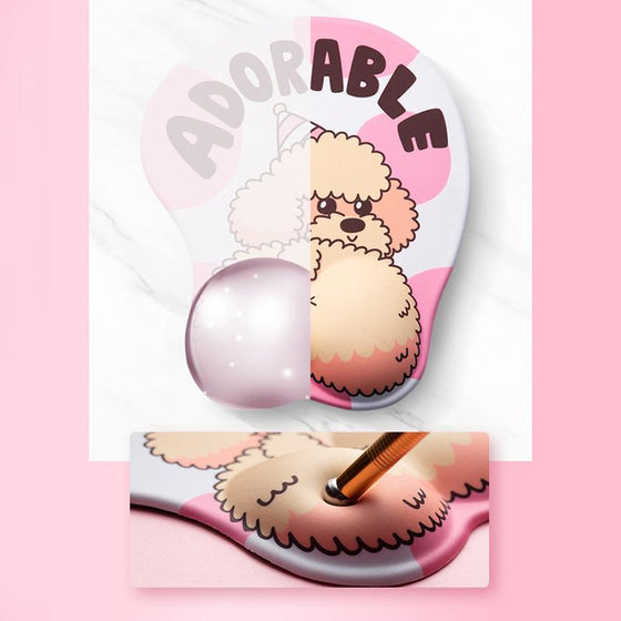 3D Hundtryckt Musmatta med Handledsstöd