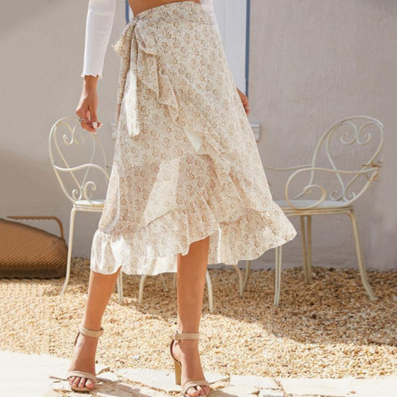 Blommig Chiffongkjol