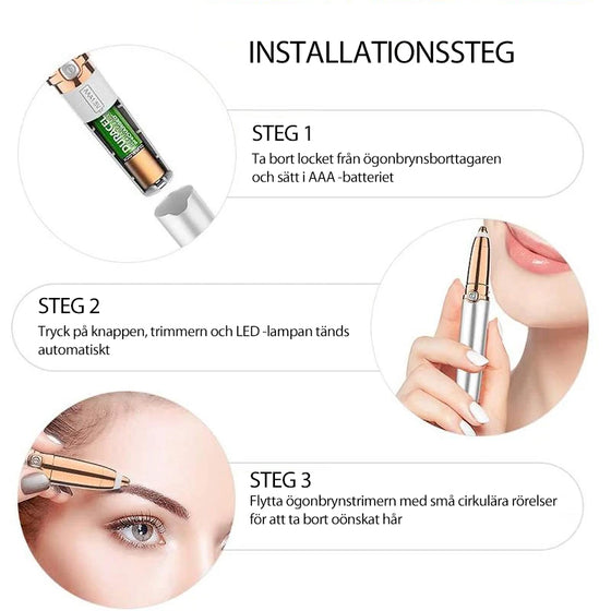 Elektriskt verktyg för formning av ögonbryn
