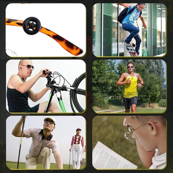 Halkfria silikonglasögonhållare (10 st)