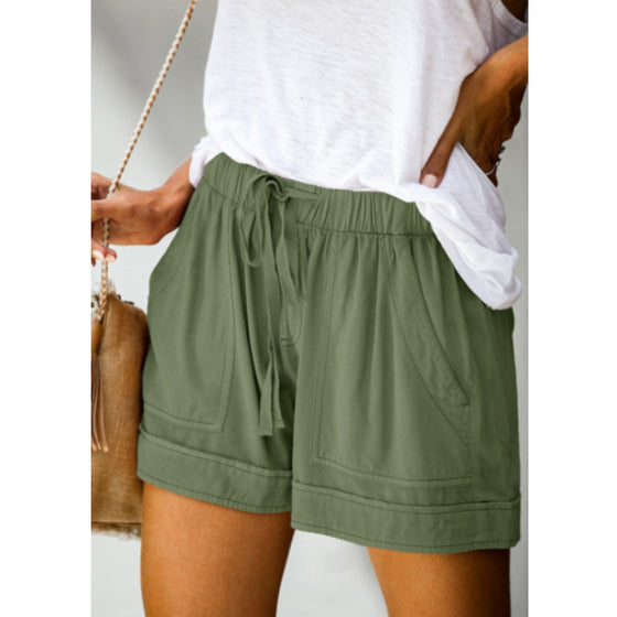 Fasta shorts med rak midja