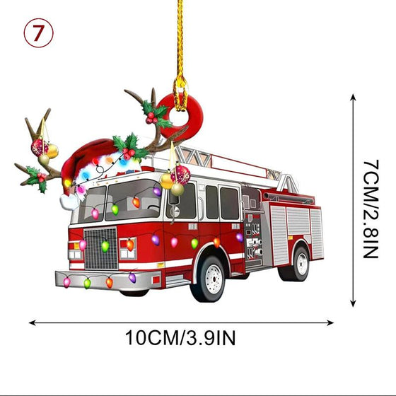 Bil-båt-Juljärnprydnad