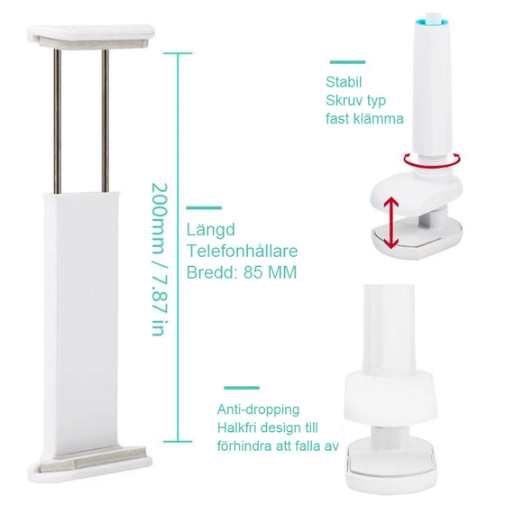 Universal avtagbar lång arm Lazy sängbord Tablet mobiltelefon hållare