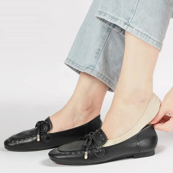 Halkfria osynliga lågskurna strumpor