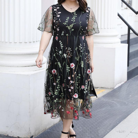 Blommig Klänning | Plus size