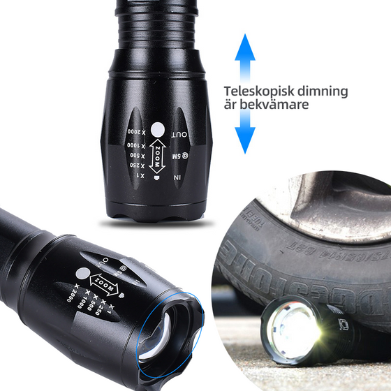 Aluminum flashlight USB rechargeable flashlight