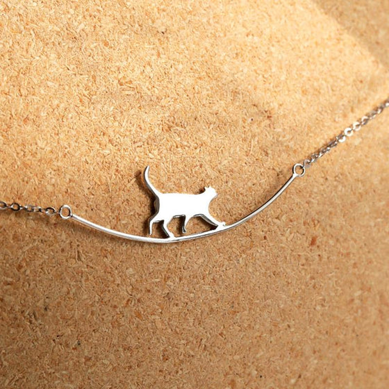 Cute walking cat halsband