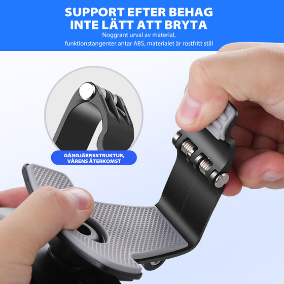 Telefonhållare med nummerplatta i instrumentbrädan