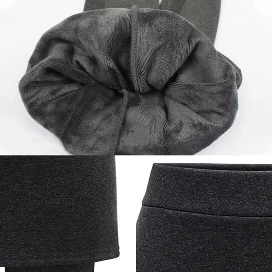 Tajta Skinna Vinter Värma Tjockna Kjol Leggings