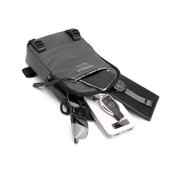 Multifunktionell vattentät ryggsäck med en axel