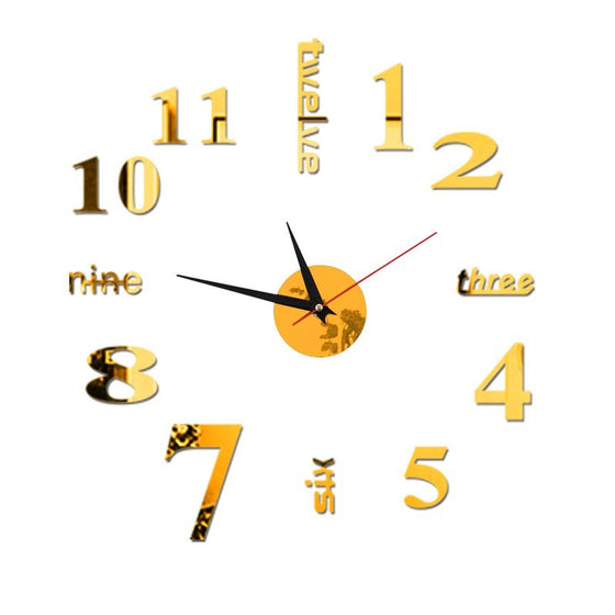 Modern DIY stansfri väggklocka