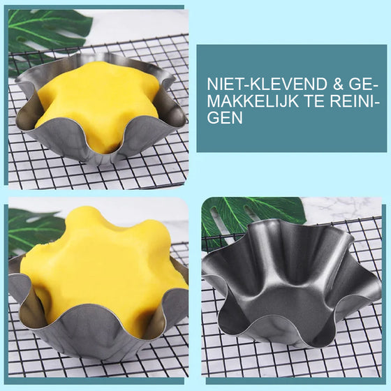 Blombladsformad bakskål i kolstål