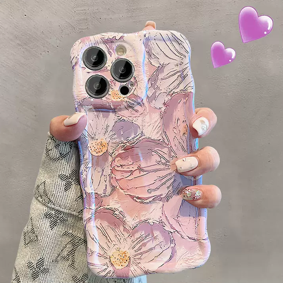 Färgglad oljemålning Iphone telefonfodral