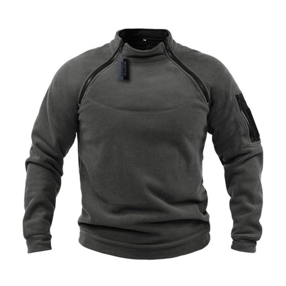 Herrtröja med dragkedja i krage