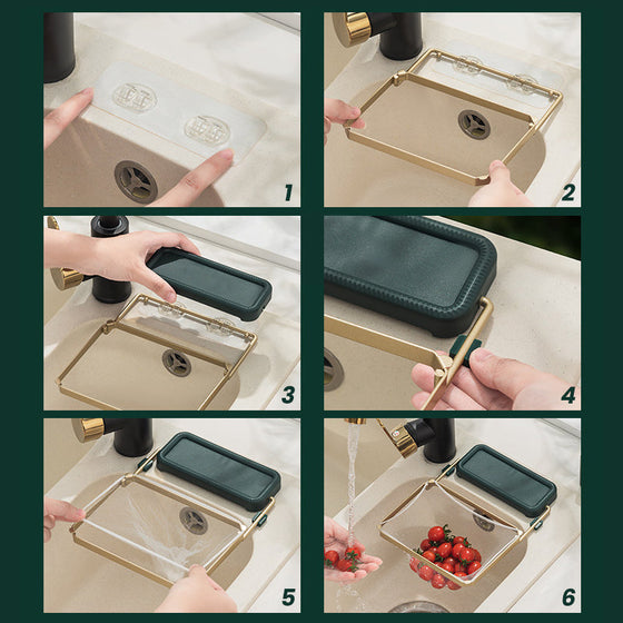 Hörnavloppssil för diskbänk