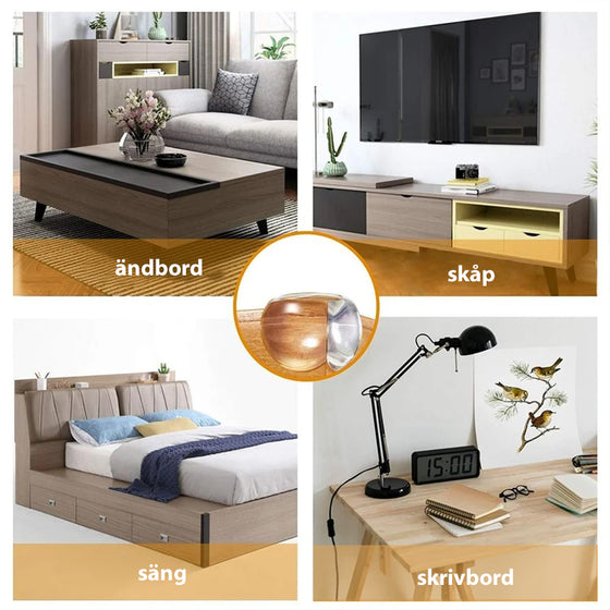 Genomskinliga hörnskydd