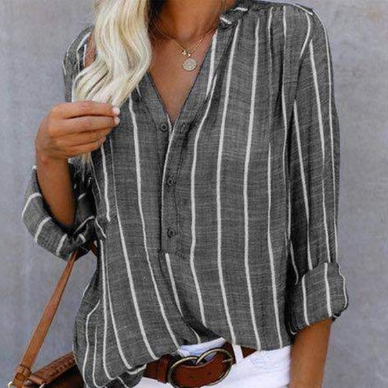 Randig skjorta för kvinnor