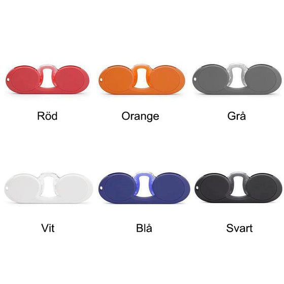 Armlösa läsglasögon med flera fokus